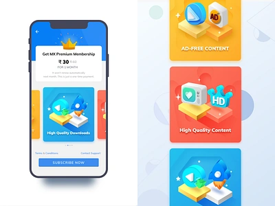 Video vip app design illustration ui 应用 插图 设计