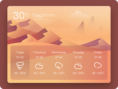 Weather Sandstorm design illustration ui 插图 设计