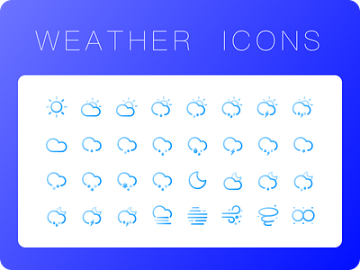 Weather Icons design illustration ui 设计