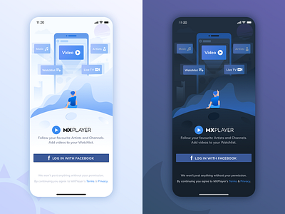 Log In Mxplayer app design illustration ui 应用 设计