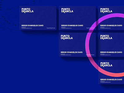 Punto de ancla agency blue branding cards design gradient punto de ancla