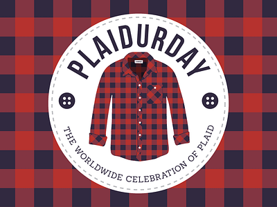 Plaidurday - Secondary mark flannel logo mark plaidurday shirt