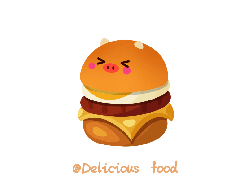 Yummy Burger animation delicious design emoji emoji set food hungry icon lovely meat ui