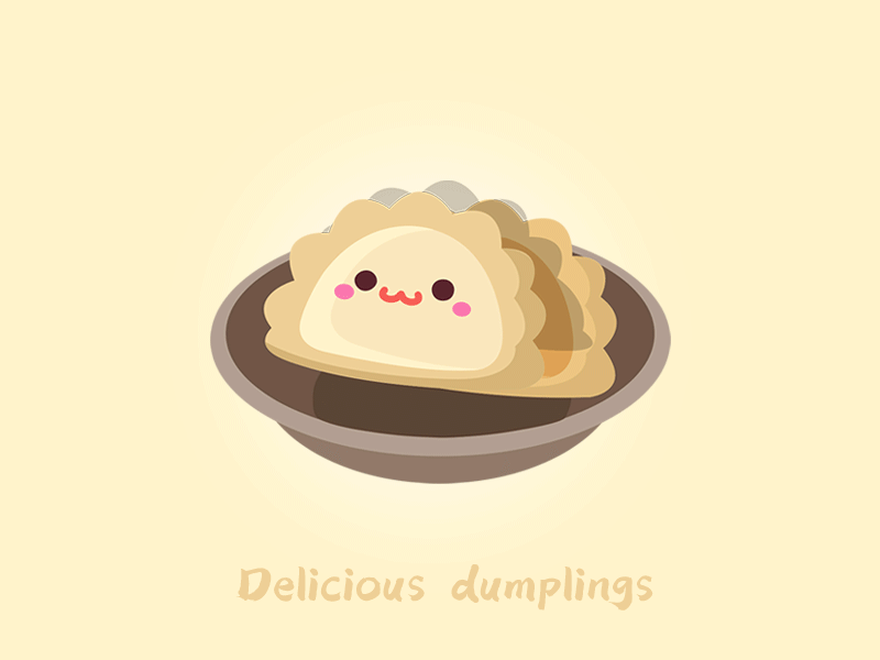 Delicious dumplings animation cute delicious design dumpling eating emoji emoji set food gif hungry icon jump laugh logo smile ui