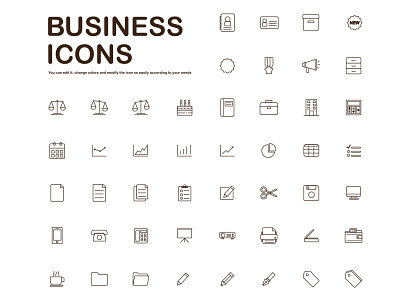 Business Icons 48 icons business business icon pack business icons design file flat icon illustration office vector
