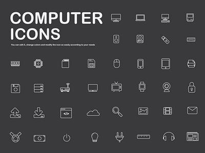 Computer Icons set computer design flat graphic graphic design icon illustration vector
