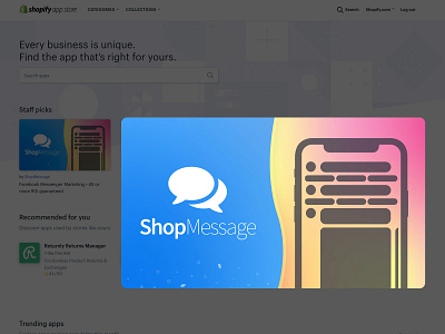 Shopify App Store Staff Picks Banner banner e commerce gradient photoshop saas shopify