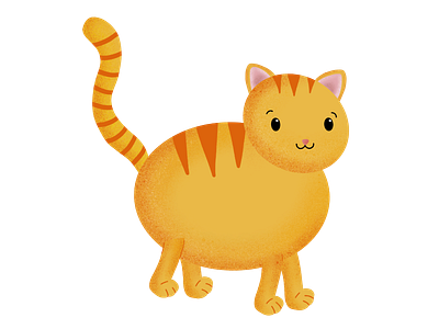 Big Chonkee Cat cat color design designer drawing illustration kitty kitty illustration logo meow orange png procreate sketch sketchy tablet texture transparent background