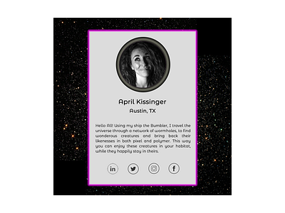 006 User Profile 006 astronomy daily 100 challenge dailyui design dribbble illustration user profile