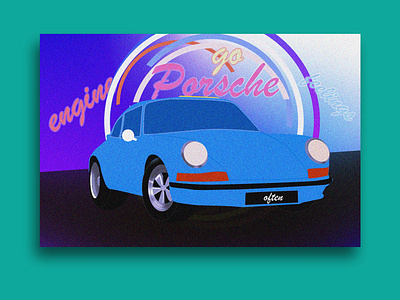 Feeling car car design illustration neon photoshop porsche