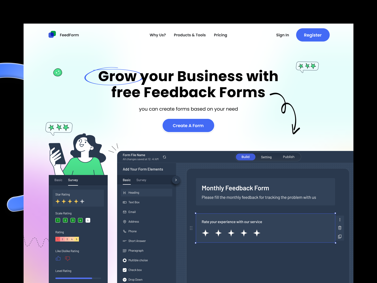 Feedback Form Builder by Arunkumar L B on Dribbble