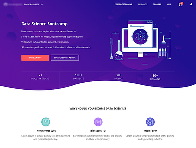 Data Science Bootcamp course datascience illustration sketch typography ui uiux ux vector