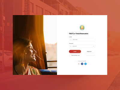 TNSTC Login Page bus bus booking login register sketch website