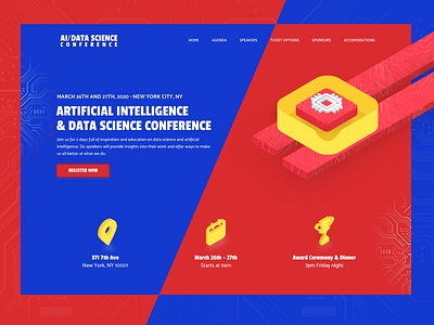AI Datascience Conference ai colors colourful conference dark event new york uidesign uiux