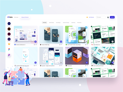 Uplabs Homepage Redesign animation motion design trending trendy uidesign uiux webdesign website