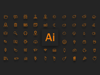 Illustrator Icons ui buttons