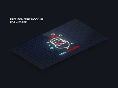 Free isometric mock−up for websiye