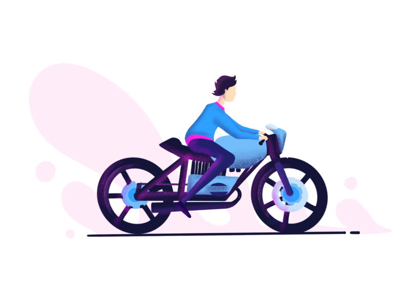 Enjoy a Bike Riding dribbble uplabs blue pink sketch photoshop illustrator bike riding riding bike enjoying enjoy a bike riding