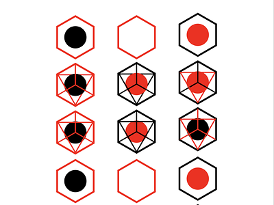 Geometric Shapes design icon illustration logo