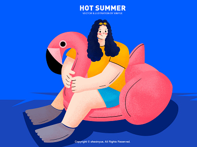 Hot summer design illustration summer summertime vector 插图