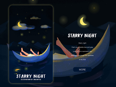 Starry night design illustration vector web 插图