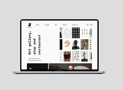 Galerija Istaba - website adobexd artgallery blackandwhite logo typography uidesign uxdesign website design