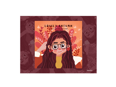 New Shot autumn girl illustration