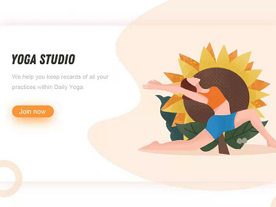 YOGA Practices design drawing girl illustration ui