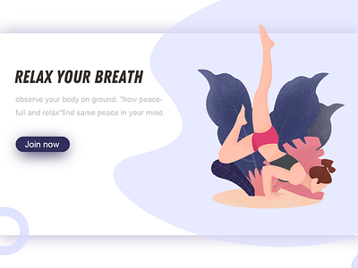 RELAX YOUR BREATH design drawing girl illustration ui