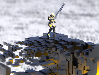 Sword Warrior 3d cg fantasy houdini