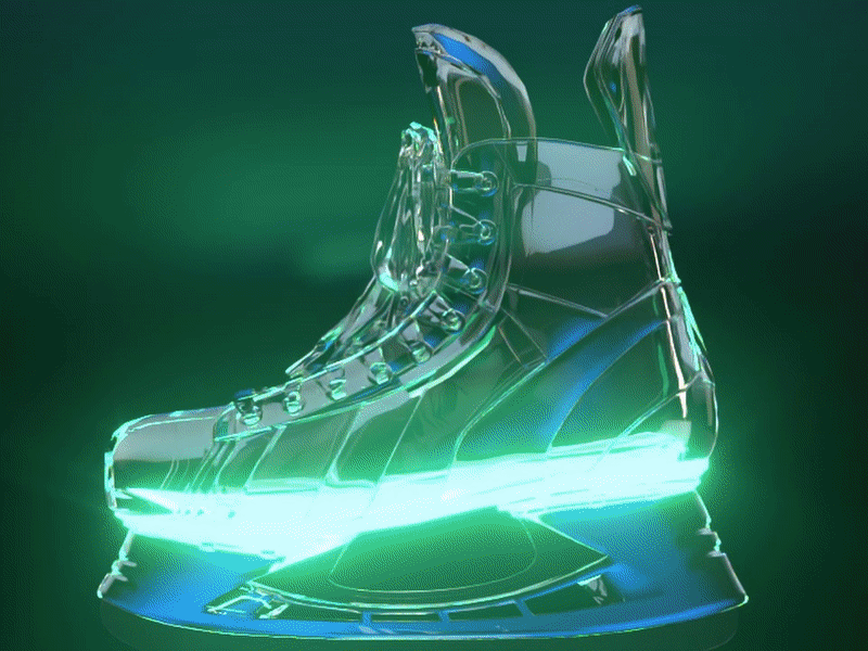 Glow Skates 3d ad advertisment cg cinema4d glow iceskating mograph redshift redshift3d skates