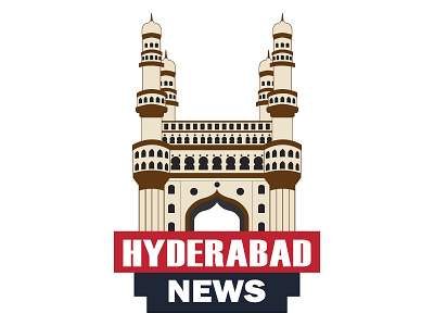 Hyderabad News Logo brand identity branding design icon illustration logo ui vector