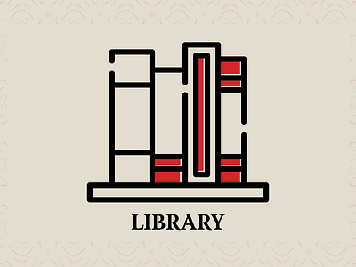Library brand identity branding design icon iconography illustration logo ui