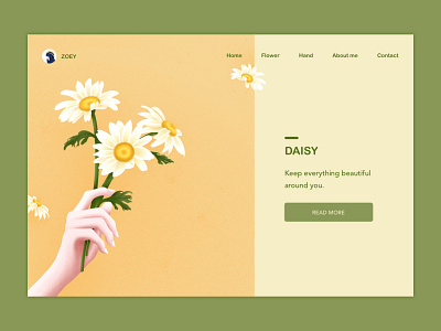 Daisy art daisy design flower hand illustration