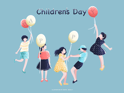 Happy Children's Day art balloon character character design child children design illustration illustrator vector vector illustration vectorart