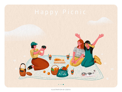 Illustration series of Picnic:Happy Picnic art character character design design flat holiday illustration illustrator picnic vector vector illustration vectorart