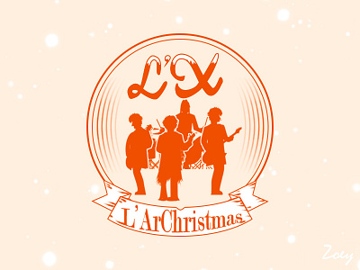 L’ArChristmas is coming icon illustration typography