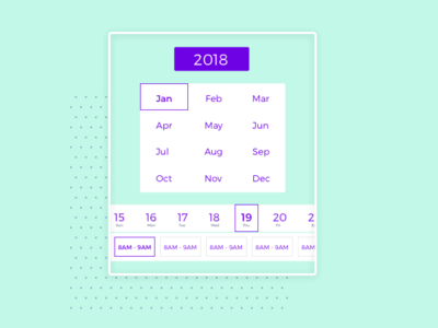 Date Picker - UI Ninja Challenge #1 app design date picker design design thinking ui user experience design user interface ux uxdesign vector