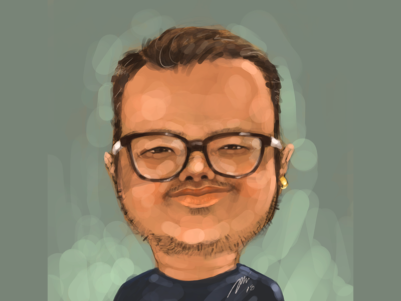 Personal Avatar - UI Ninja Challenge #2 paint brush self portrait avatar visual design vector illustration design