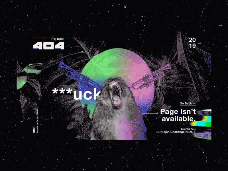404 page - UI Ninja Challenge #6 404 page animation design ui