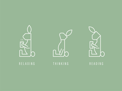 Rabbit Icons animals bunny design green icon icons illustration line rabbits vector