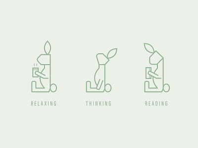 Rabbit Icons animals bunny color design green icon icons illustration line rabbits vector