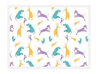 Seamless Pattern animals background blue children design green illustration pattern pattern design patterns purple seamless wallpaper yellow