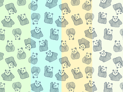 Panda Pattern animal animals background color colors cute design drawing funny illustration kids linedrawing mammal panda pastel colors pattern patterndesign texture