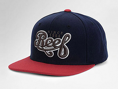 Typography and Design for Reef New Era Cap accessories action sports clothing design graphic design illustration lifestyle product design reef surfing typography