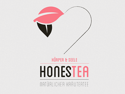 Logo honesttea body soul design flat heart leaf logo tea