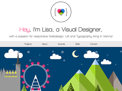 Portfolio Website flat portfolio responsive web skyline typography webdesign website