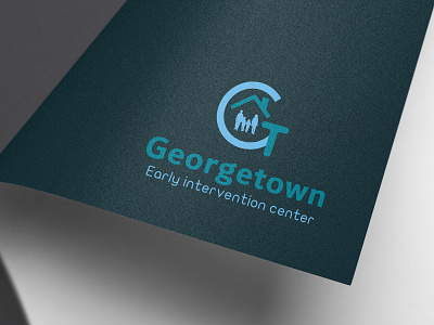 Georgetown Logo 2d blue branding design early intervention center georgetown logo graphic design gt logo illustartor illustration logo logo design logos modern simple trend logo vector