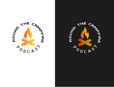 Round the Campfire Podcast logo 2022 branding design illustartor illustration logo logo animation logo type logos minilist modern simple ui vector