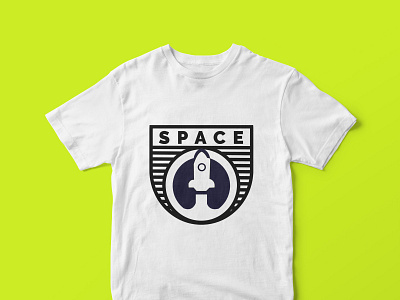 space t-shirt design black branding craetive design flat graphic design illustartor illustration logo logo animation logo design logos modern simple space t shirt typography unique vector white